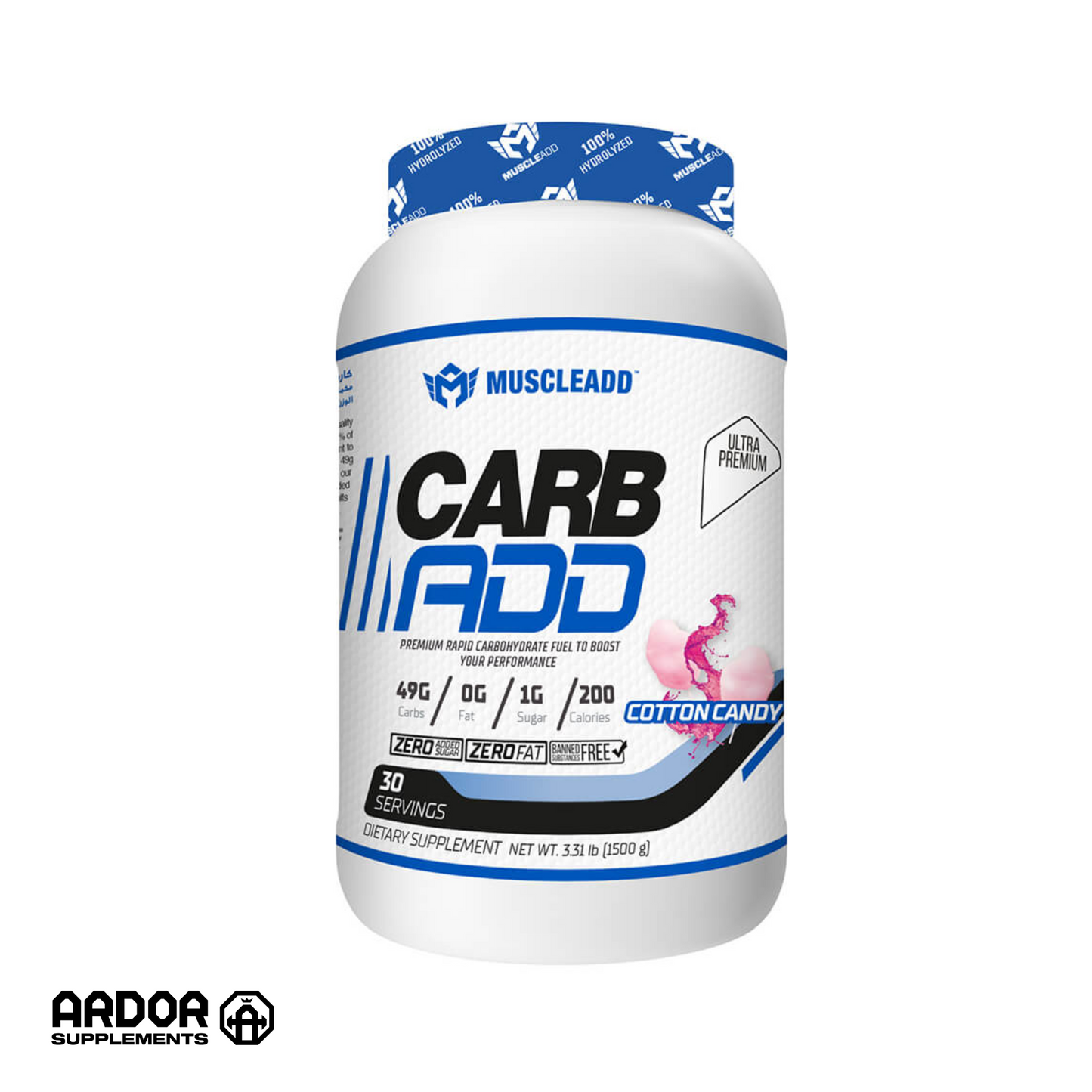 Muscle Add Carb Add-30Serv.-1500G-Blueberry - 30 serving