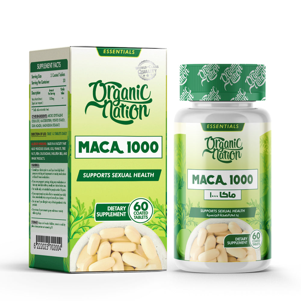 Organic Nation Maca1000-30Serv.-60Tablets