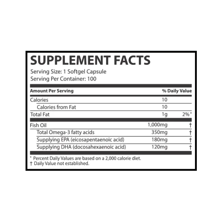 Muscle Rulz Omega‑3 Fish Oil – 100 Softgels