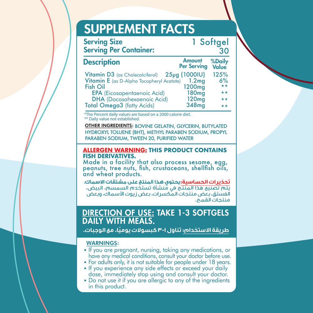 Organic Nation Perfect Omega-3 with Vitamin D3 & Vitamin E