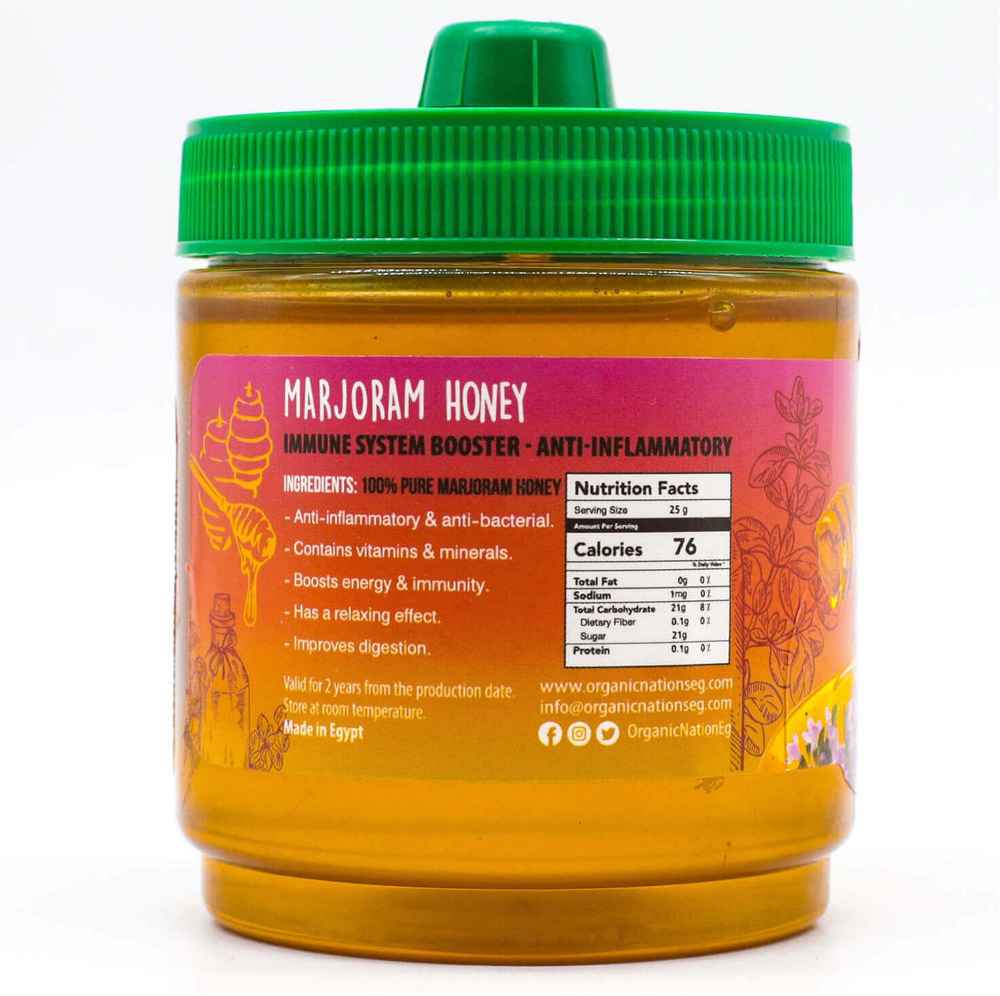 Organic Nation Honey Marjoram-عسل البردقوش
