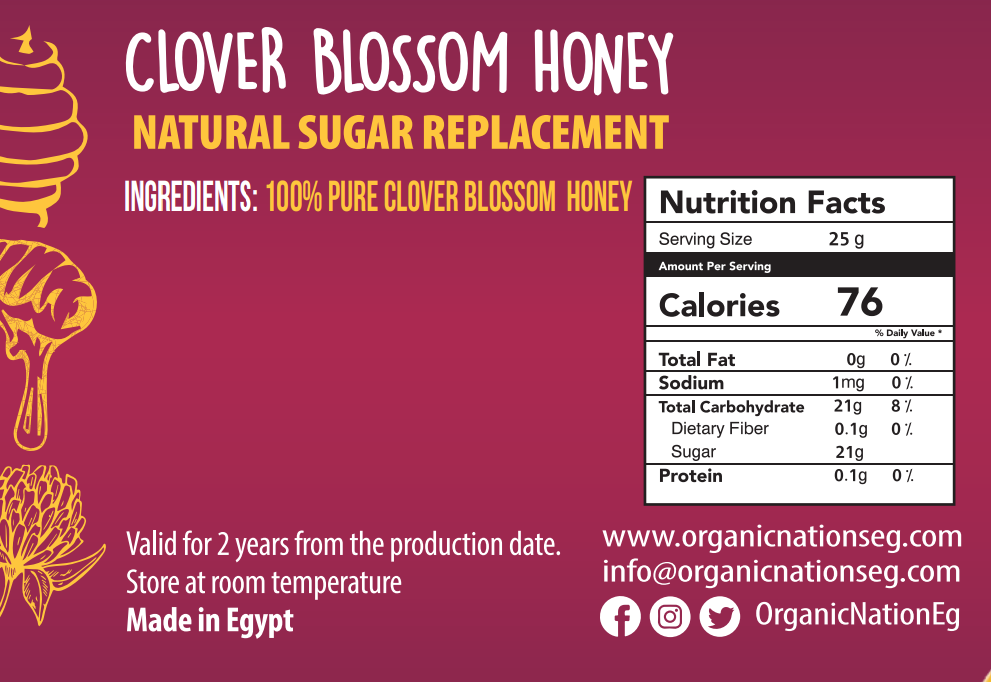 Organic Nation Honey Clover-أزهار البرسيم