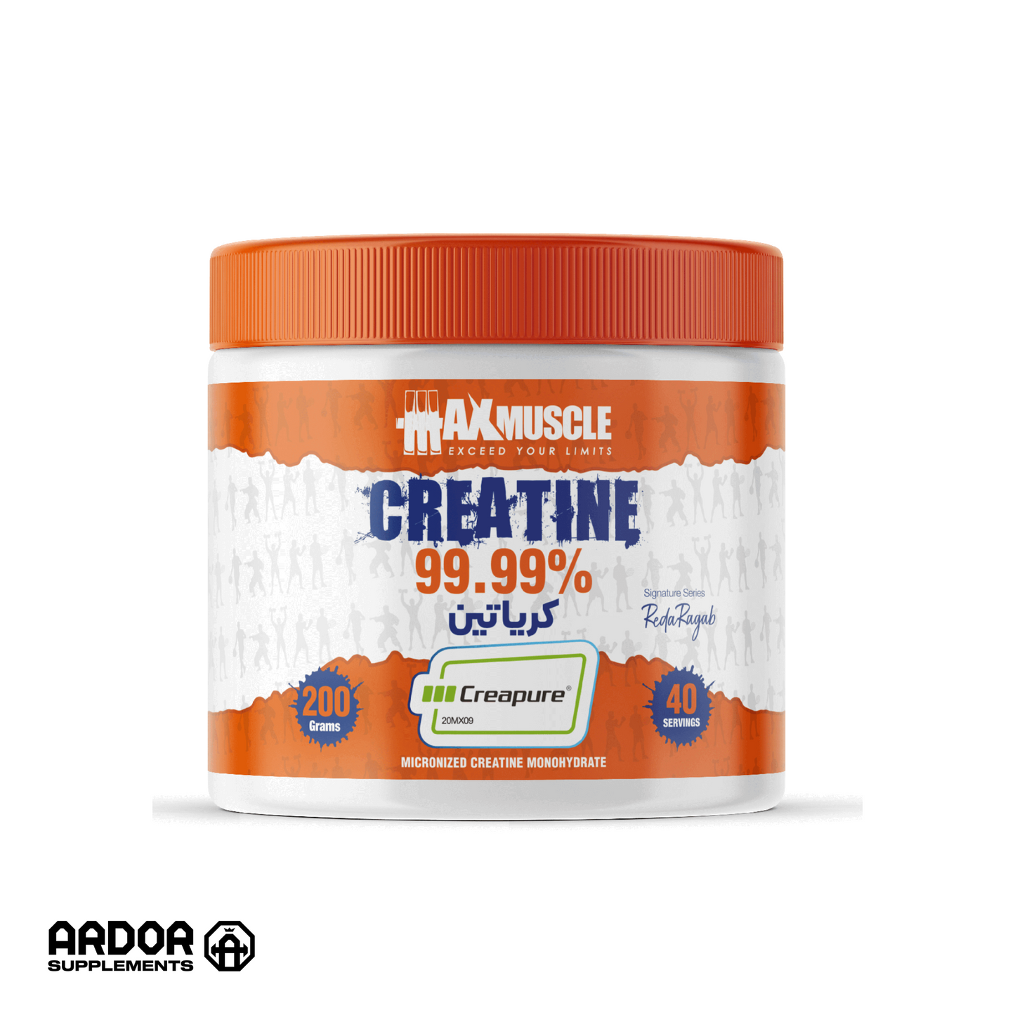 Creatine Monohydrate - 99.9%Creapure Max Muscle 40Serv.-200G