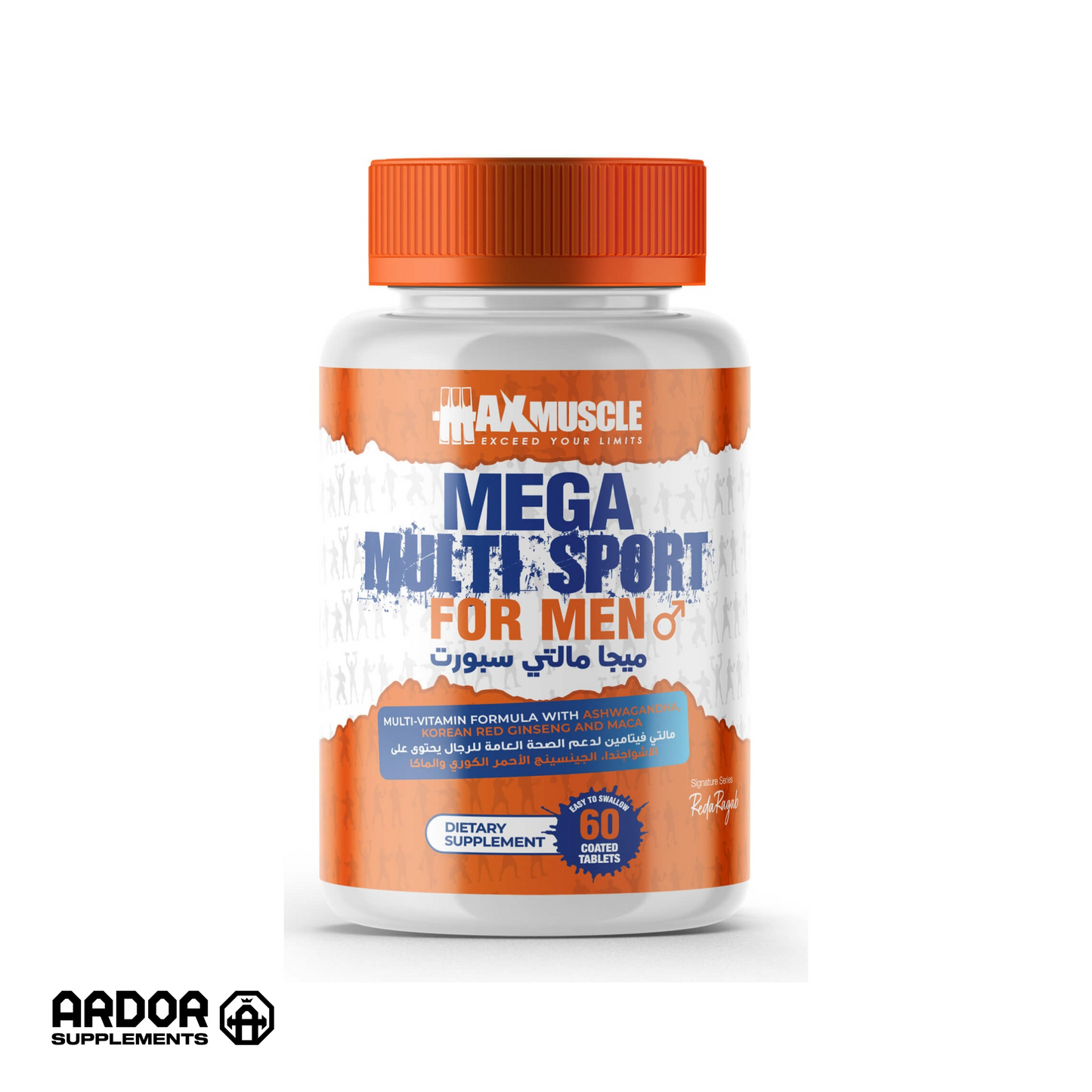 Max Muscle Mega Multi Sport For Men-30Serv.-60Coated Tablets