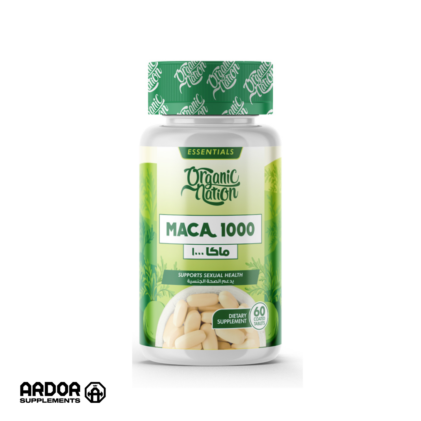 Organic Nation Maca1000-30Serv.-60Tablets