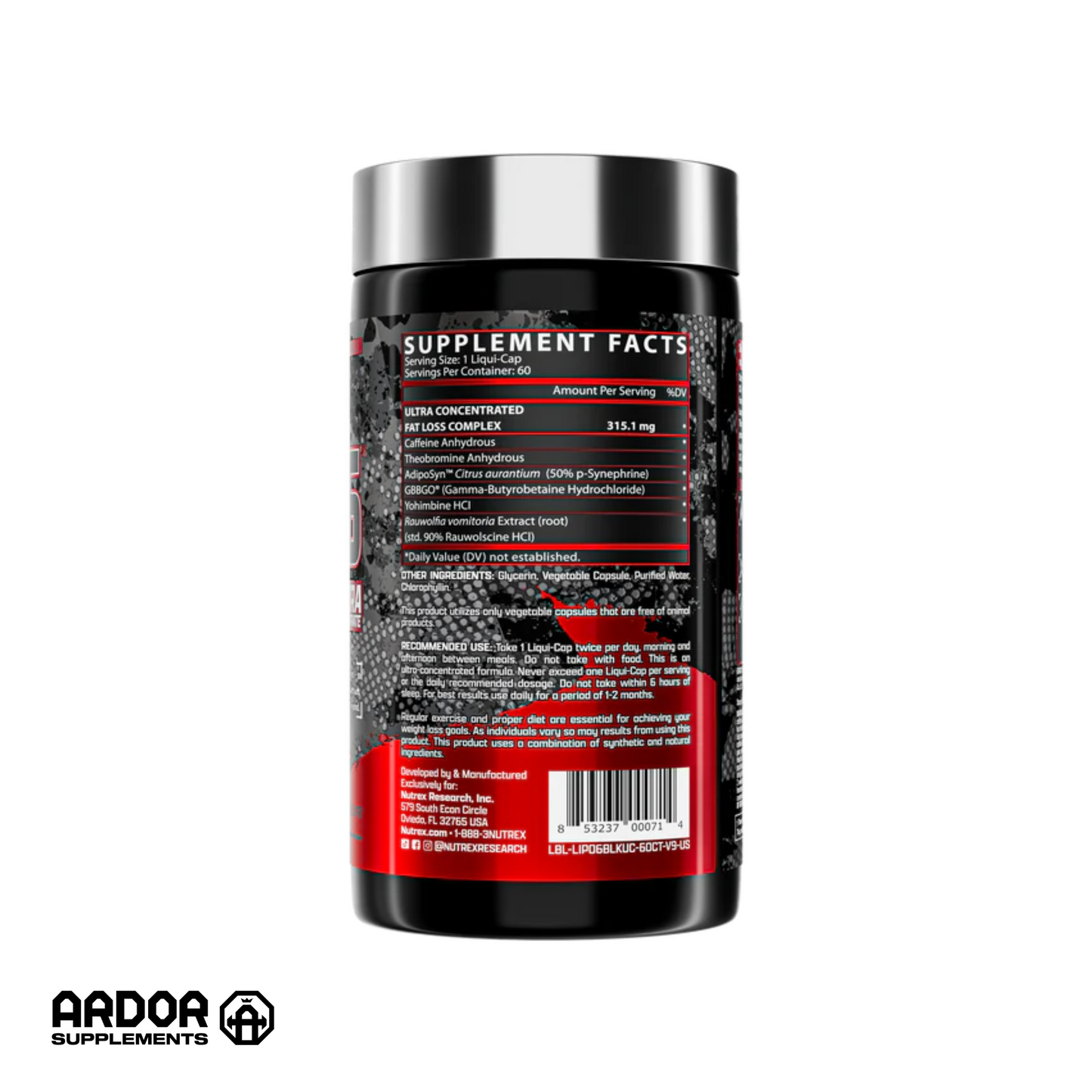 Nutrex Research Lipo 6 Black Ultra Concentrat-60Serv.-60Caps.