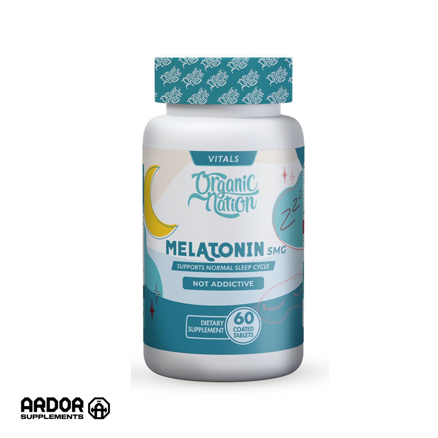Organic Nation Melatonin 5mg-60Serv.-60Tablets