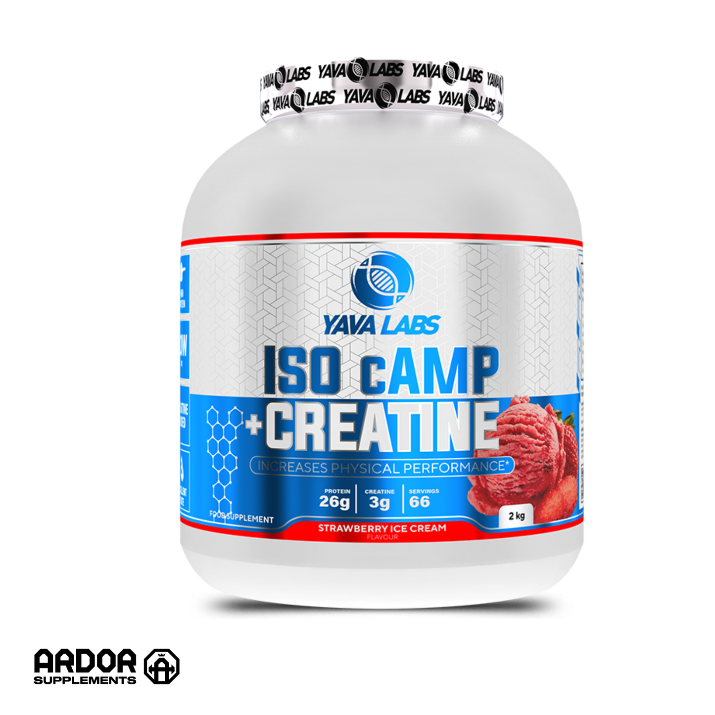 Yava Labs Pure Whey Camp + Creatine increases Physical Performance-66Serv-2KG