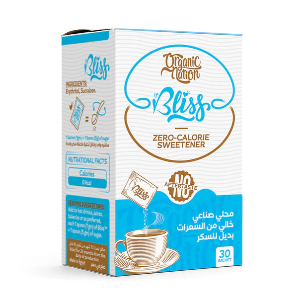 Organic Nation Bliss - Zero Calorie Sweetener - 30 Sachets - سكر دايت اكياس