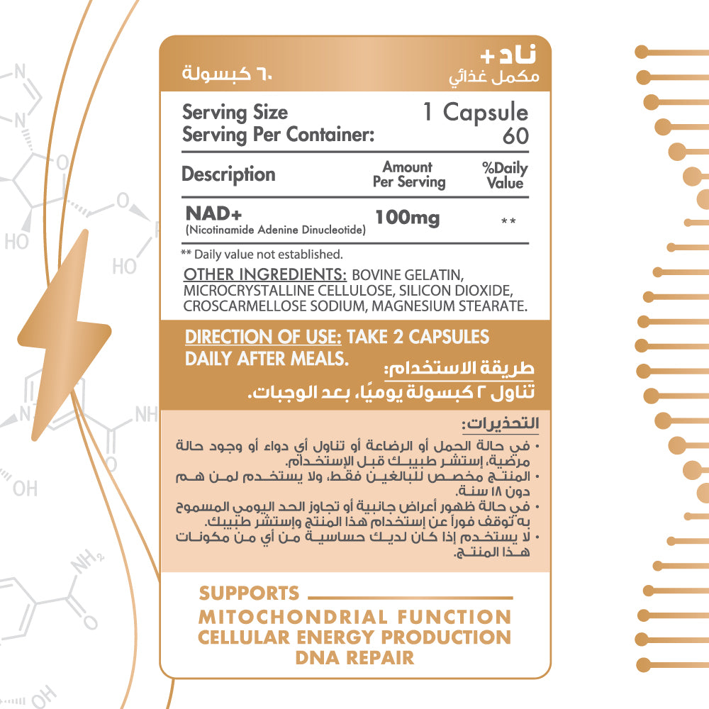 Organic Nation NAD+ 60Serv.-60Capsules